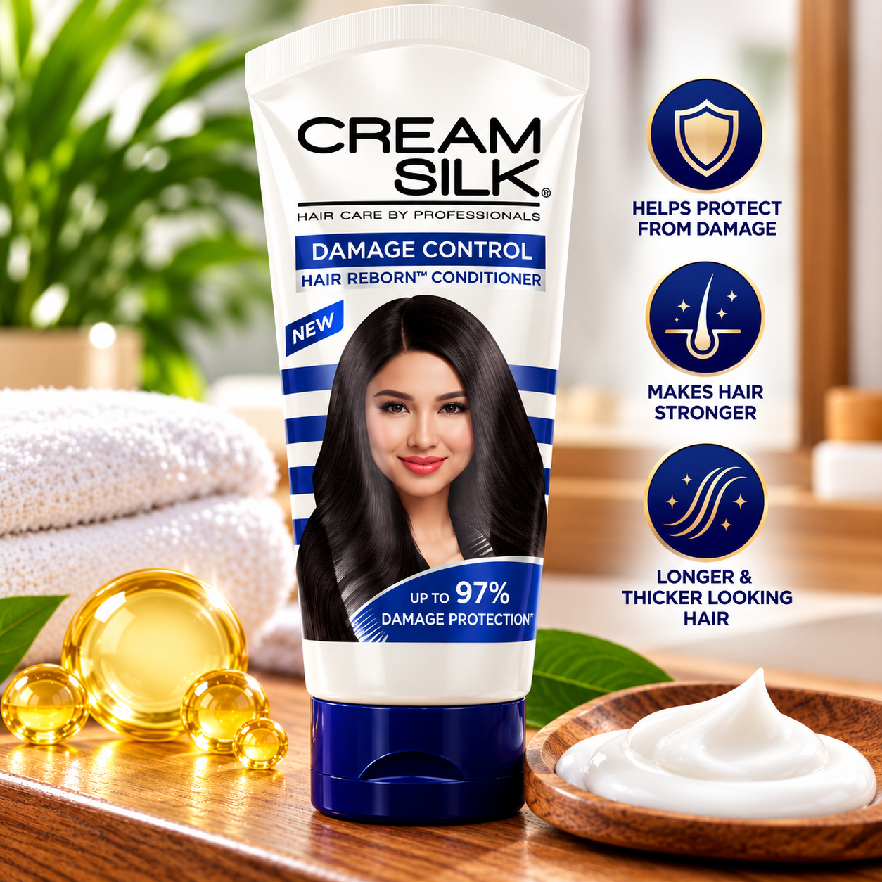 Creamsilk Conditioner Blue (Damage Control) 180ml