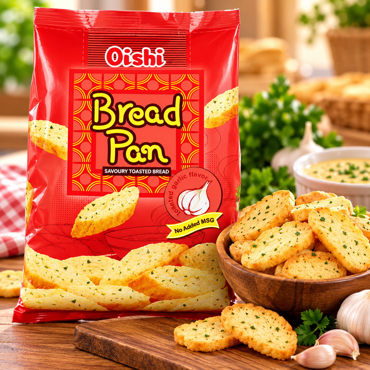 Oishi Bread Pan - Toasted Garlic Flavor