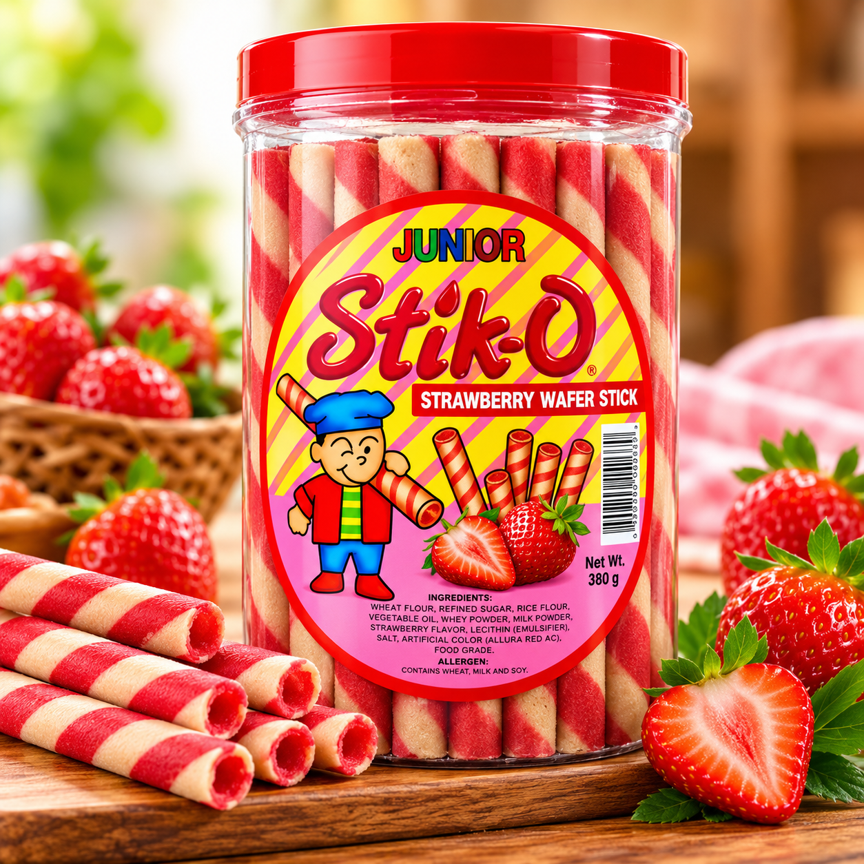 Ecco Stik-O Strawberry Wafer Sticks