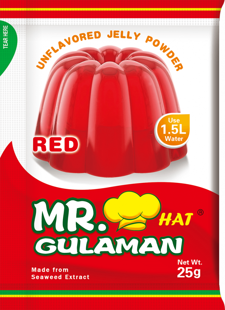 Mr. Gulaman Unflavored Jelly Powder Red (sachet 25g) Almere Pinoy Store