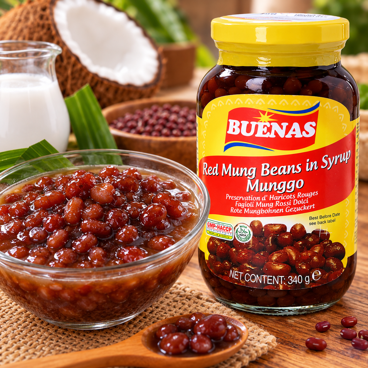 BUENAS RED MUNG BEANS IN SYRUP MUNGGO