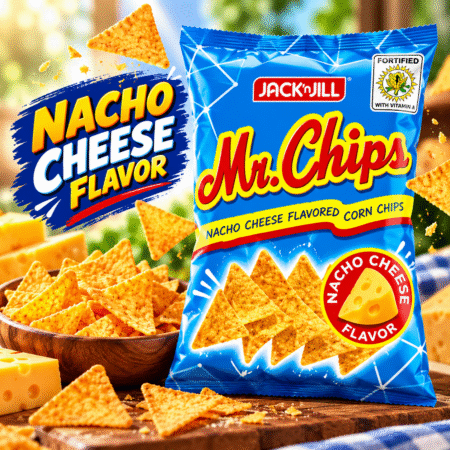 Mr Chips Nacho cheese flavored corn chips 100g