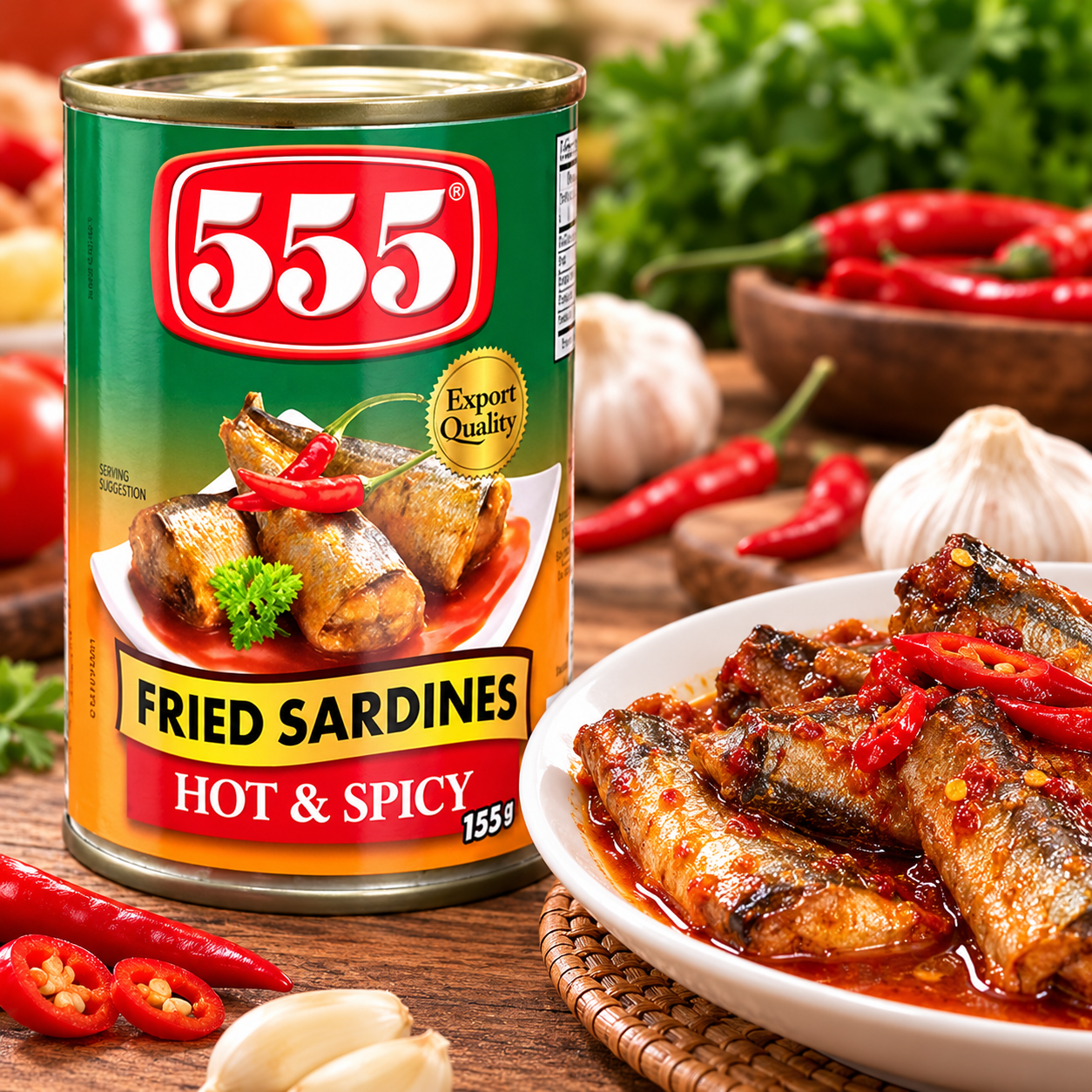 555 Hot & Spicy Sardines