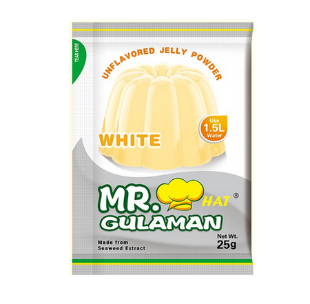 Mr. Gulaman Unflavored Jelly Powder White (sachet 25g)