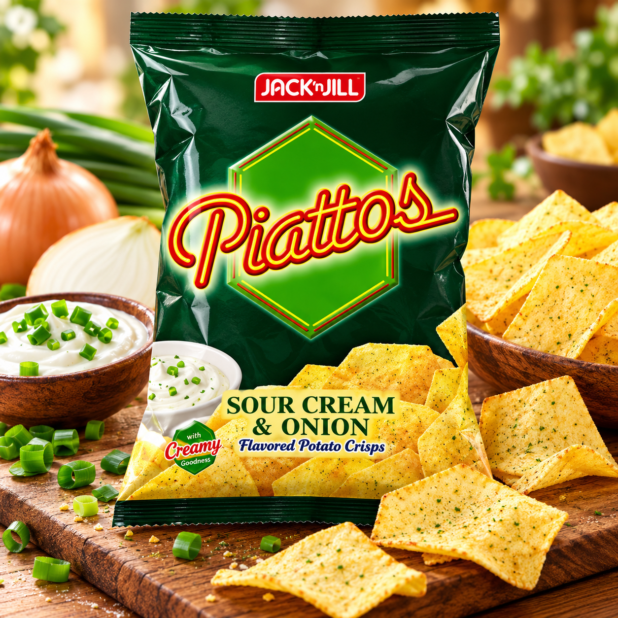 Jack 'n Jill Piattos Sour Cream & Onion