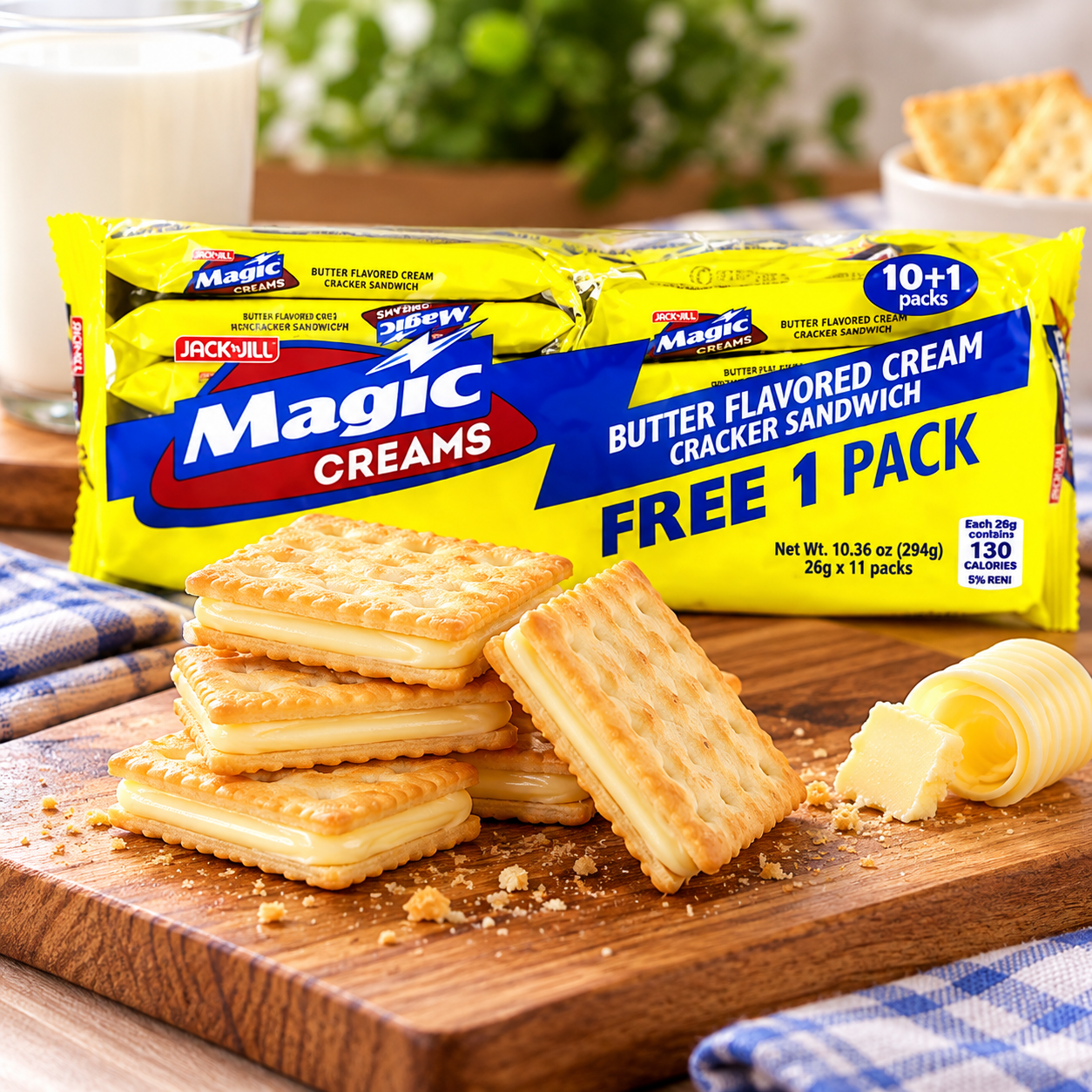 Magic Creams Butter Flavoured Cream Cracker Sandwich