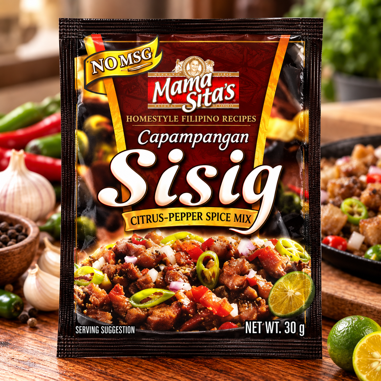 Mama Sita's Sisig Seasoning Citrus-Pepper Spice Mix 40g