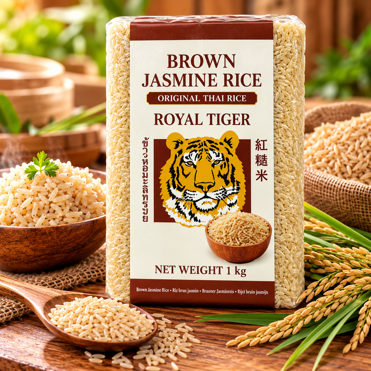 Royal Tiger Brown Jasmine Rice 1Kg