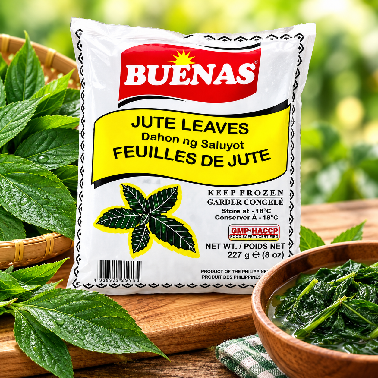 Buenas Jute Leaves Dahon Ng Saluyot 227g