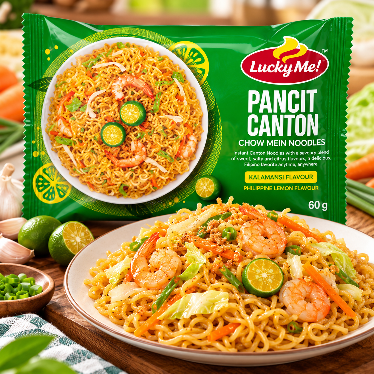 Lucky Me Instant Noodles Calamansi Pancit Canton 60g TH