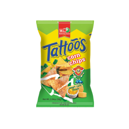 Tattoos Corn Chips Sweet Corn Flavor 30g