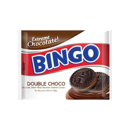 Bingo Double Choco Chocolate Sandwich Cookies 10x28g