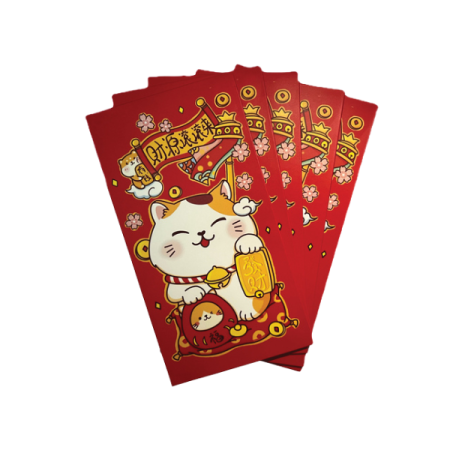 Lucky Cat Red Envelope 5st