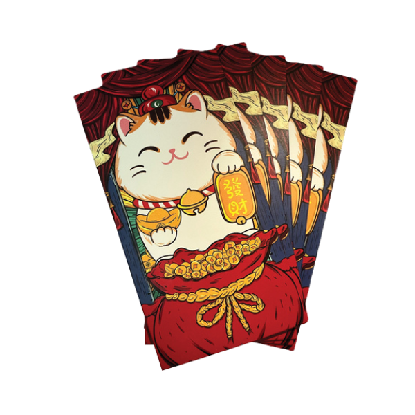 Lucky Cat Red Envelope 5st