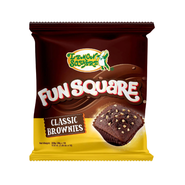 Lemon Square Fun Square Classic Brownies Cupcake (10 x 30g)