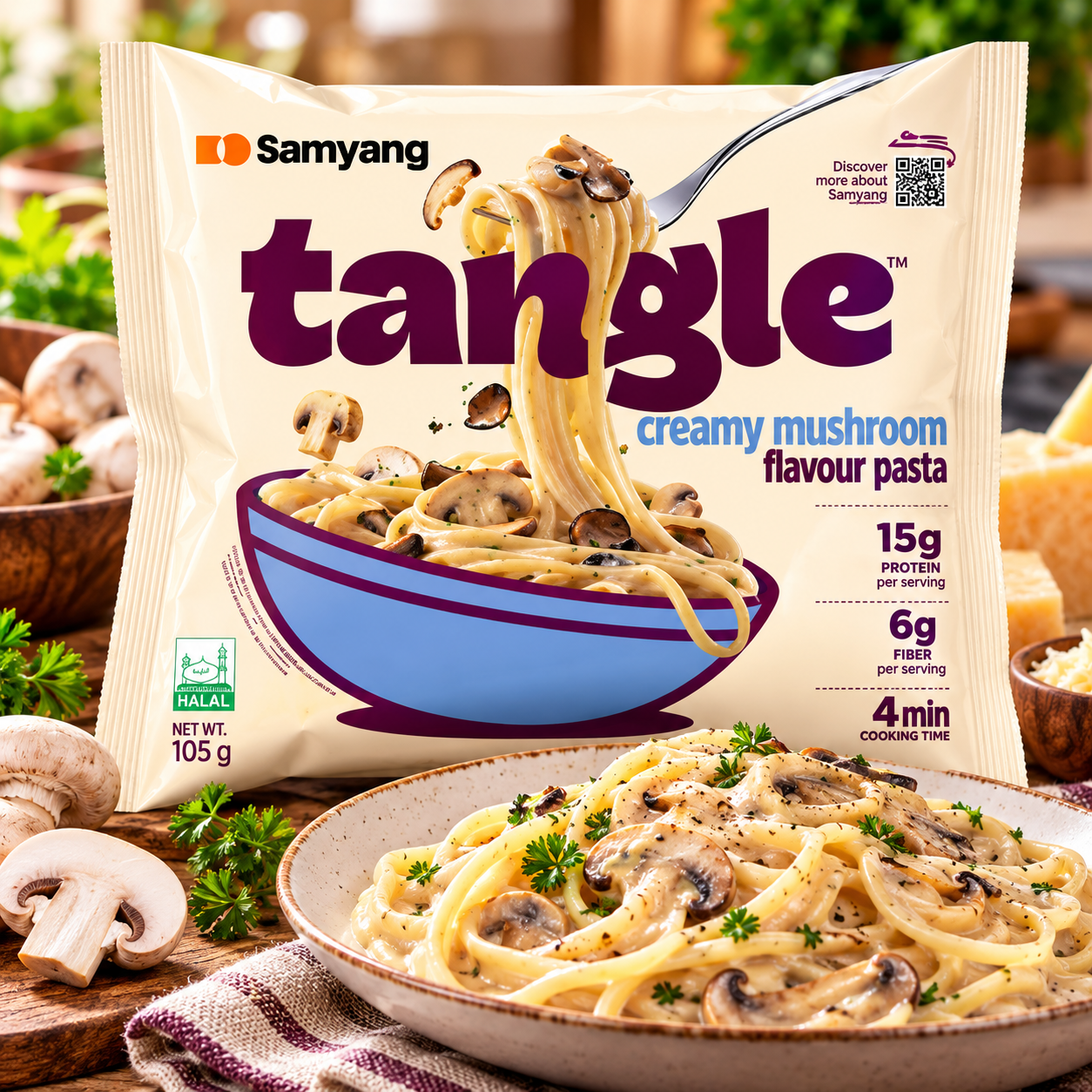 Samyang Tangle Mushroom Cream Pasta 105g