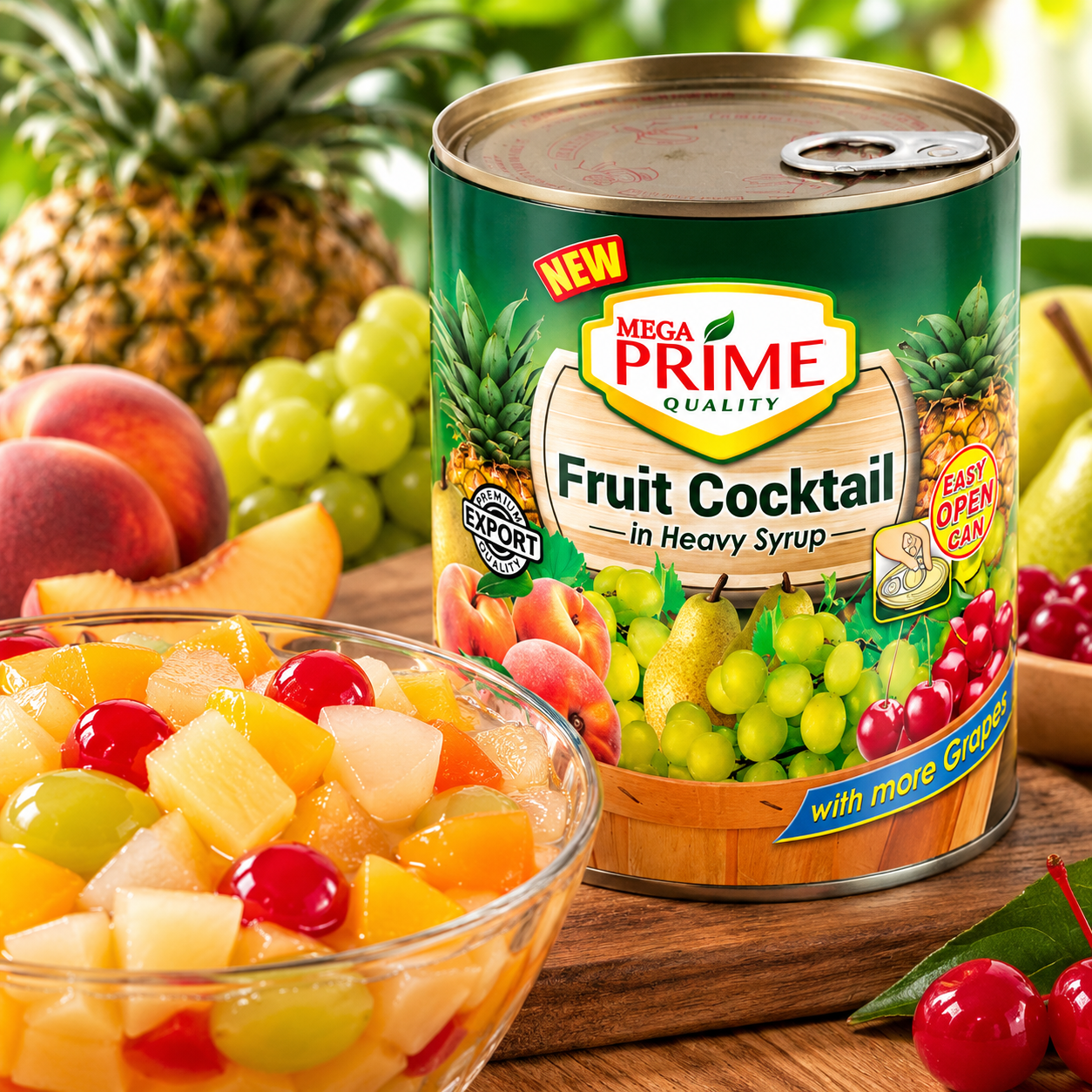 fruit cocktail in heavy syrup