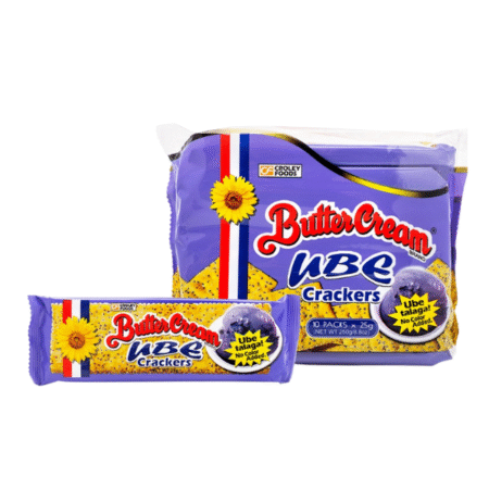 Sunflower Butter Cream Ube Crackers