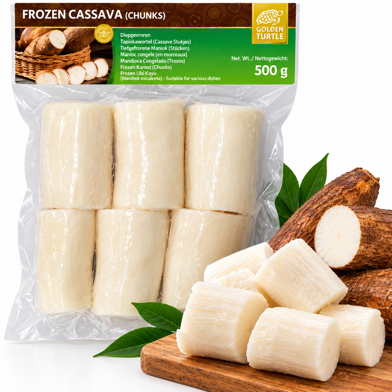 Frozen Cassava Chunks 500g