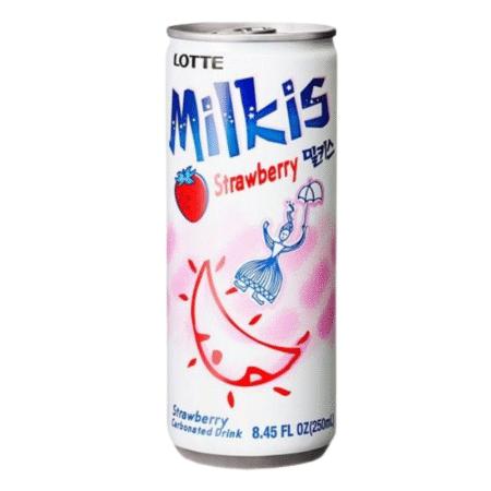 Lotte Milkis Soft Drink Strawberry Can 250ml