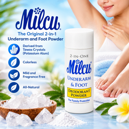 Milcu Underarm & Foot Deodorant Powder 80g