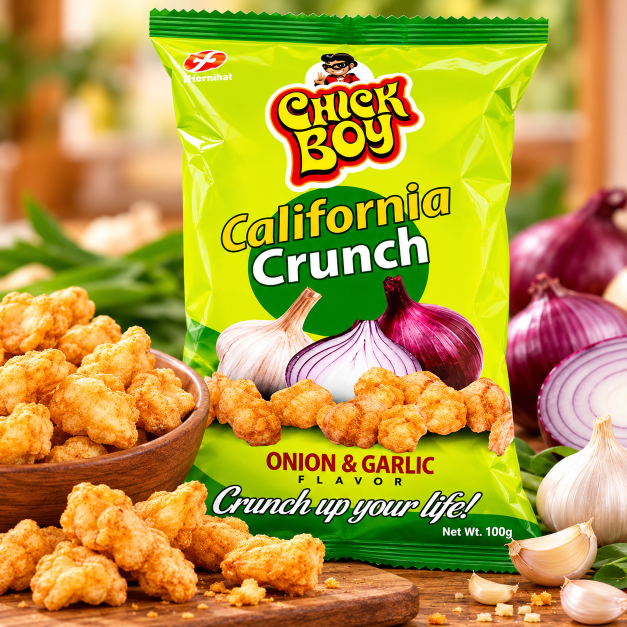 Chick Boy California Crunch Onion & Garlic Flavor