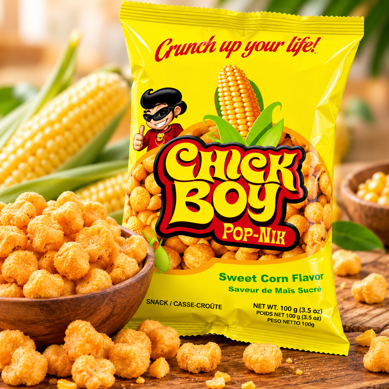 Chick Boy Pop-Nik Sweet Corn Flavor