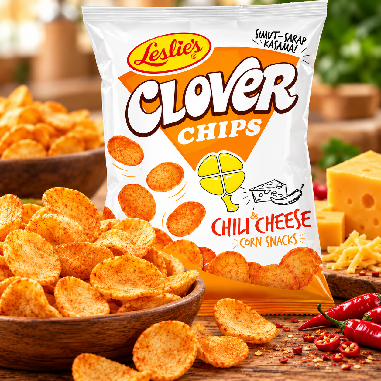 Leslie's Clover Chips Chili Cheese Flavor