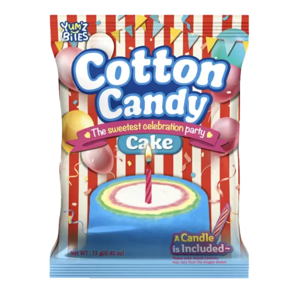 Cotton Candy Cake with Candle